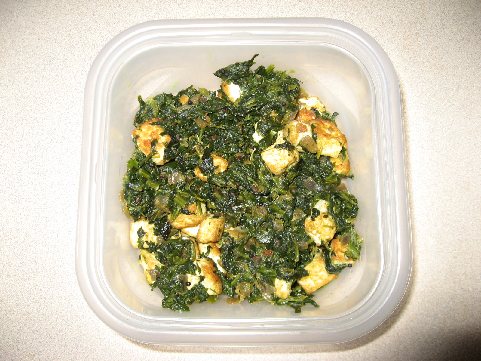 Spinach & Tofu Fry Spinach & Tofu Fry picture